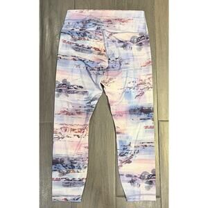 Lululemon Wunder Under Crop High-Rise Sz 10 Full-On Luxtreme Sunrise Silhouette